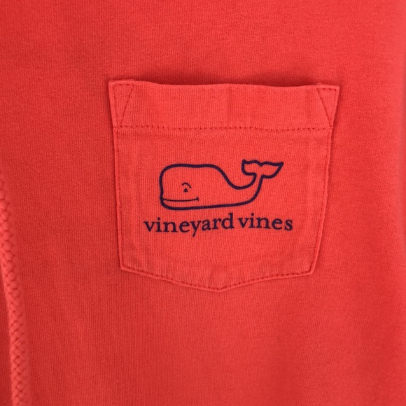 Vineyard Vines tshirt hoodie, coral hoodie, size medium - Picture 9 of 9